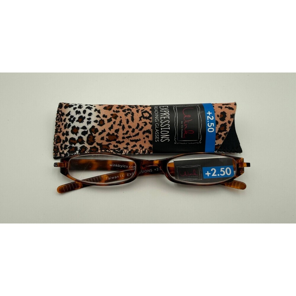 ICU Eyewear Expressions Neoprene Cheetah Reading Glasses +2.50 Magnification